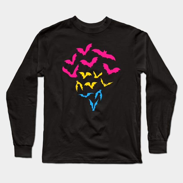 Pansexual Bats Long Sleeve T-Shirt by Pridish